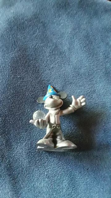 Rare Hudson Walt Disney Co Fine Pewter Figure Mickey Mouse Wizard