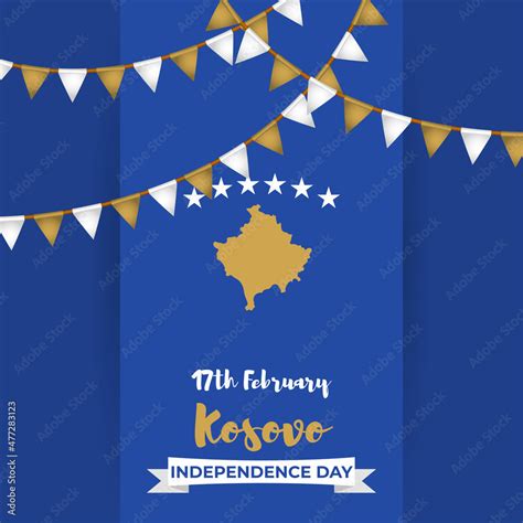 vector illustration for Kosovo independence day. Stock Vector | Adobe Stock