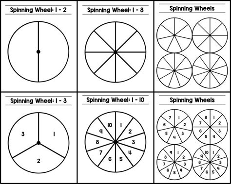 Game Board Spinner Printable Bundle - Etsy