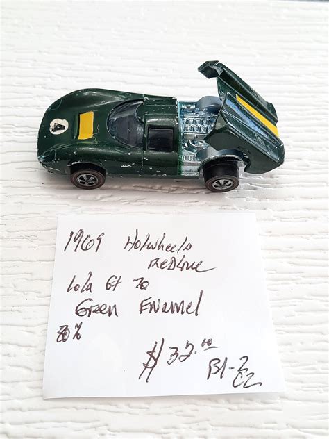 Hot Wheels Redline Lola Gt Green Enamel Etsy