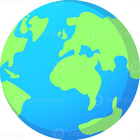 Blue Earth Globe Icon Illustration 21353301 Png