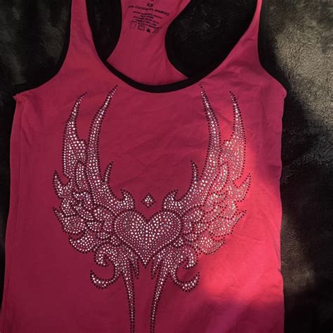 Y K Bedazzled Tank Top Hot Pink So Sexyyyy Depop