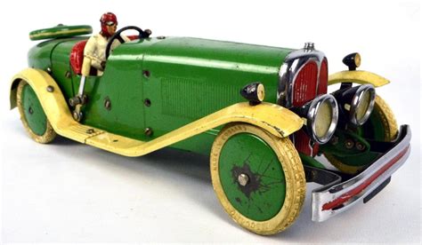 A Meccano Pre War Constructor Kit No 2 Model Car And Driver In Green