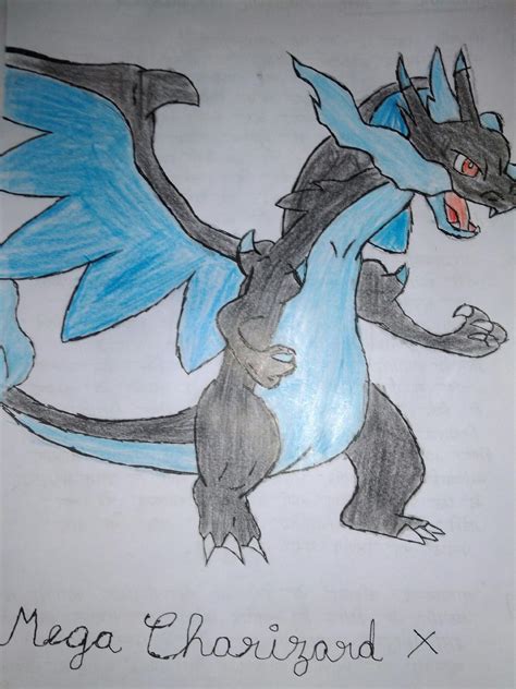 How To Draw Mega Charizard X