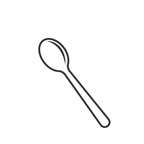 spoon line icon vector design template 19815741 Vector Art at Vecteezy