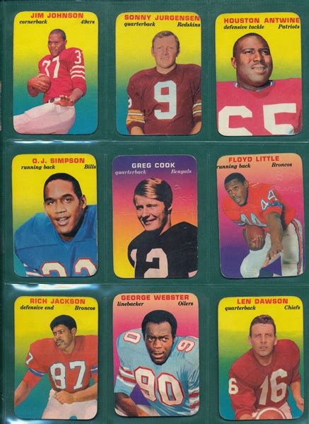 Lot Detail Topps Football Super Glossy Complete Set