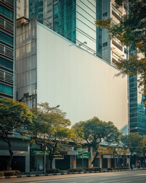 Premium Photo Blank Urban Billboard On Busy City Street Surrounded By