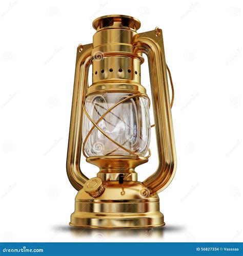 Antique Old Kerosene Lamp Isolated Cartoon Vector CartoonDealer