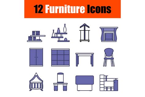 Furniture Icon Set By Angelp | TheHungryJPEG