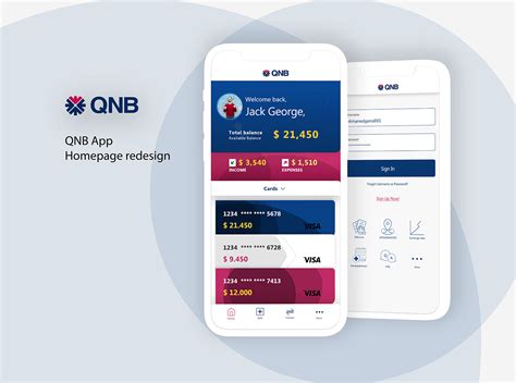 Qnb App Homepage Redesign On Behance