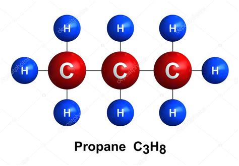 D Render De La Estructura Molecular Del Propano Foto De Stock