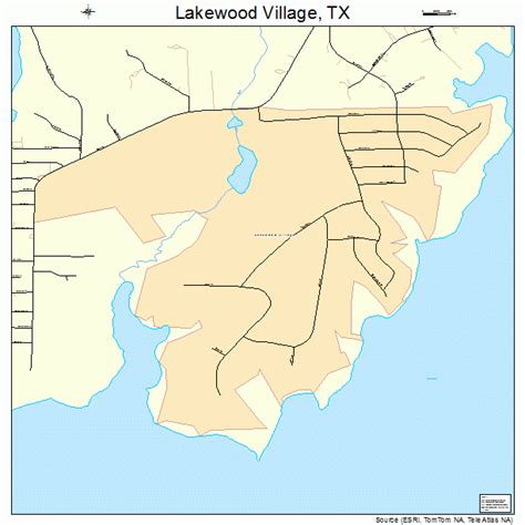 Lakewood Village Texas Street Map 4841050