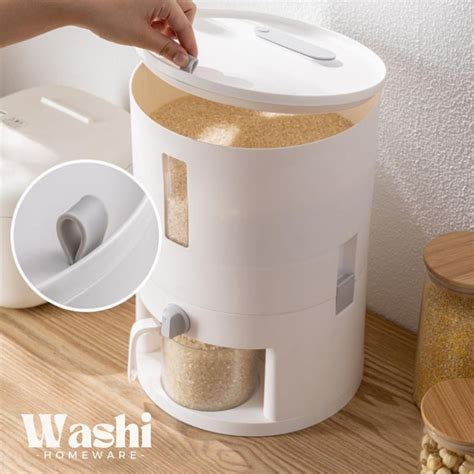 Jual Washi Kyu Container Rice Minimalis Kontainer Beras Pengukur