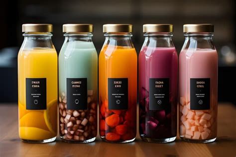 Premium Ai Image Drinks Packages And Designs With Healthy Drinks