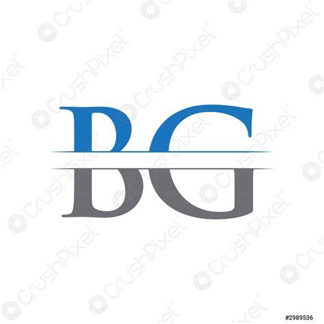 Initial Bg Letter Logo With Creative Modern Business Typography Vector