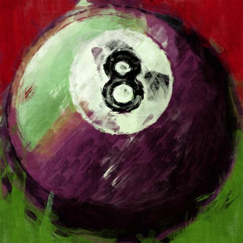 8 Ball Billiards Abstract Digital Art By David G Paul Fine Art America