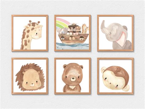 Noah's Ark, Rainbow and Animal Printable, Noah's Ark Theme Print for ...