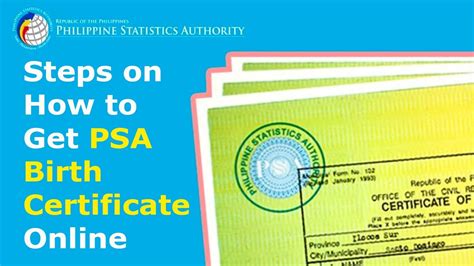 Steps On How To Get PSA BIRTH CERTIFICATE Online YouTube