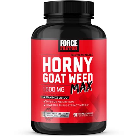 Force Factor Horny Goat Weed Max 1500 Mg 90 Vegetarian Capsules