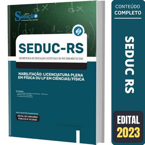 Apostila Seduc Rs Licenciatura Plena Em F Sica Solu O Cursos E