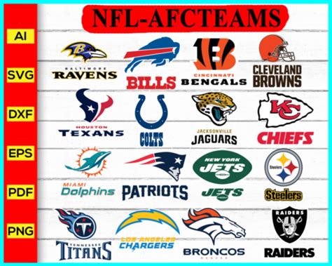 All NFL-AFC TEAMS Logo Svg, NFL logo, NFL Football Teams Logo, nfl tea – Disney PNG