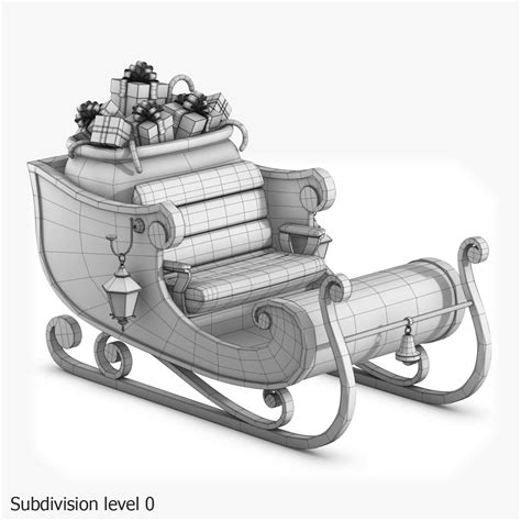 Santa Sleigh 3D Model $49 - .fbx .obj .ma - Free3D