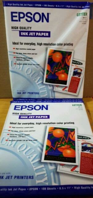 Epson High Quality Inkjet Paper Matte 8 1 2 X 11 100 Sheets Pack