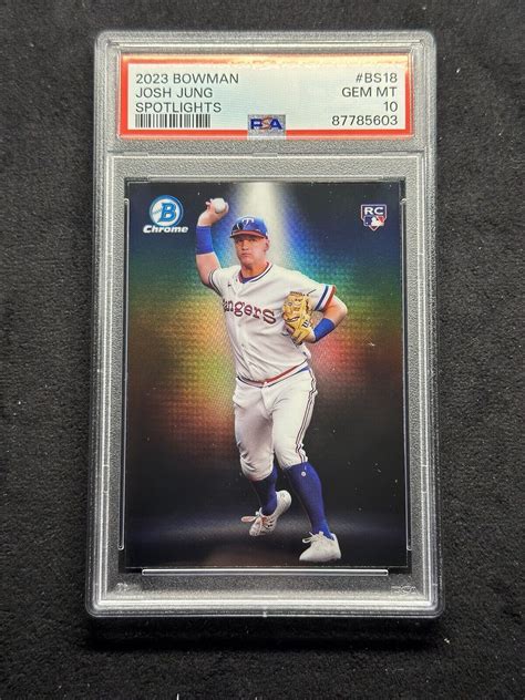 Josh Jung 2023 Bowman BS 18 Spotlights PSA 10 Price Guide Sports