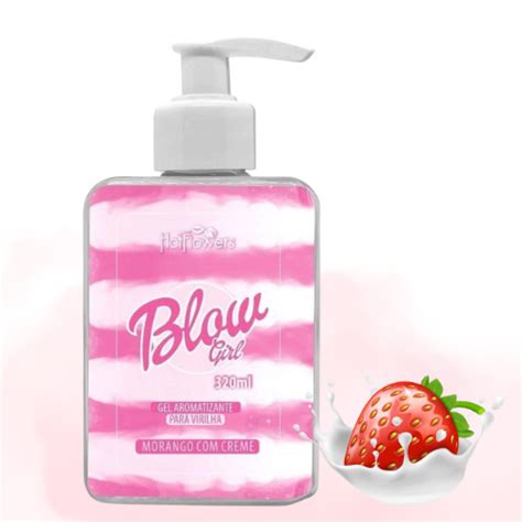 Gel Blow Girl Creme Hidratante Hot Flowers Morango Beijável 320ml Shopee Brasil