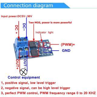 High Power 15A 400W MOS FET Trigger Switch Drive Module PWM Regulator