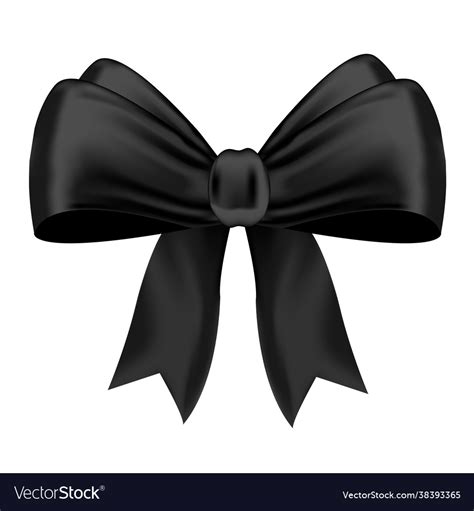 Dark black bow Royalty Free Vector Image - VectorStock