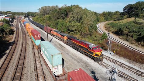 Csx Ethanol Train With Patched Kcs Unit Multiple Stacks And Manifests