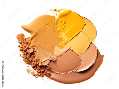 Eye Shadow Shimmering Matte Multi Colored Yellow Golden Brown Nude Palette Texture Background