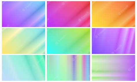 Premium Vector Nine Sets Of Gradient Background With Shining Abstract Modern And Colorful Style