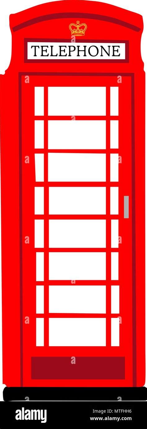 Red British Phone Booth National Symbol Of Uk Stock Vector Image And Art