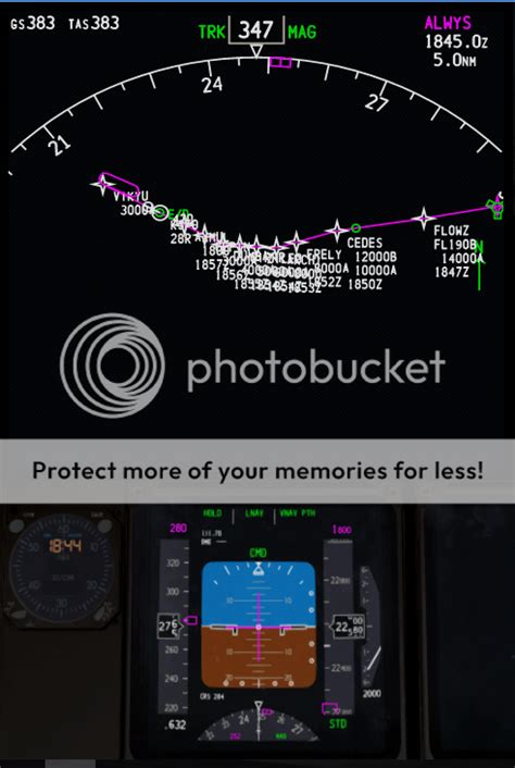 Plan View TRK Value While Flying PMDG 747 Queen Of The Skies II The