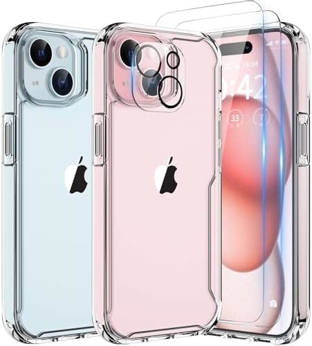 FNTCASE Coque Transparente pour iPhone 15 Hybride Magnétique