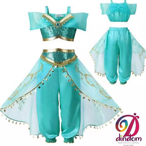 Roupa Da Princesa Jasmine - Fantasia Infantil da Princesa Disney Jasmine para Meninas | Shopee Brasil