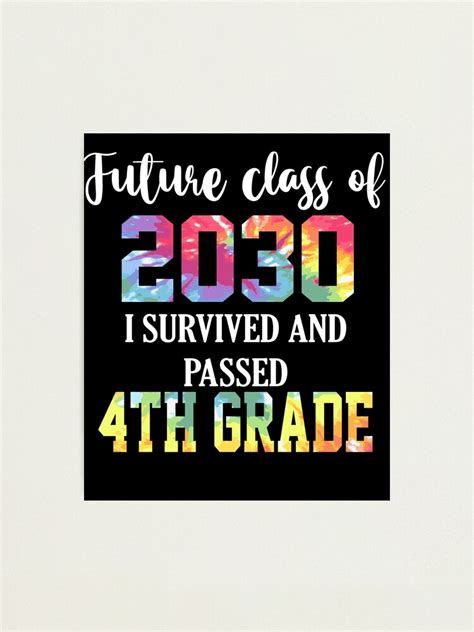 Lámina fotográfica Clase futura de 2030 Graduación de cuarto grado