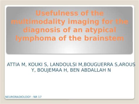 Pptx Usefulness Of The Multimodality Imaging For The Diagnosis Of An