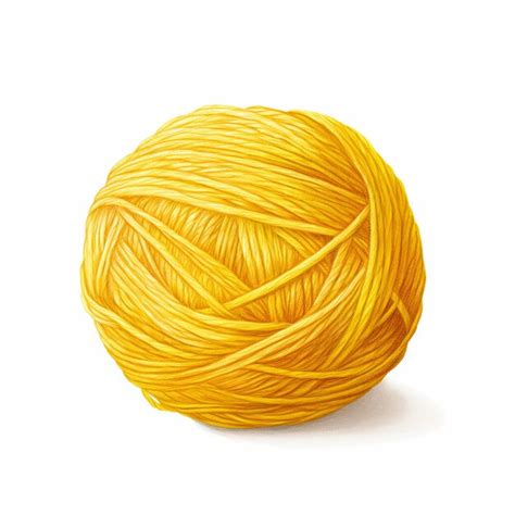 Premium AI Image Arafly Ball Of Yellow Yarn On A White Background