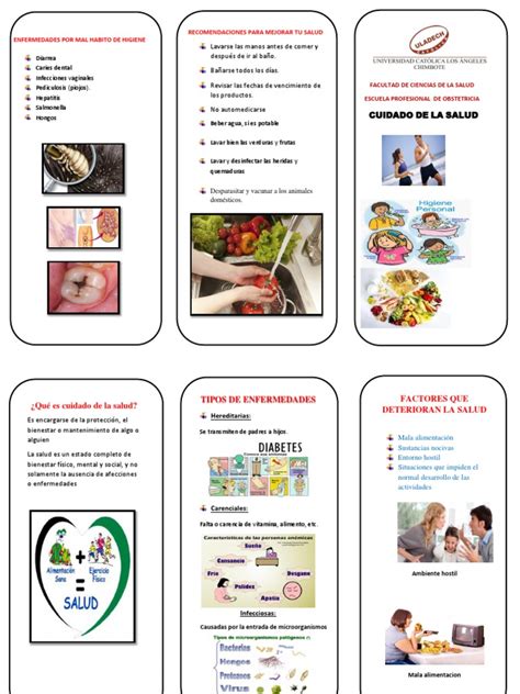 Triptico Cuidado De La Salud Pdf Salud Pública Medicina