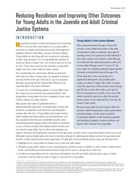 Reducing Recidivism And Improving Other Outcomes For Young Adults In