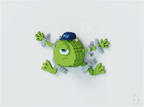 Voxel Mike Wazowski On Behance