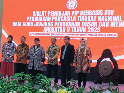 DIKLAT PENGAJAR PIP BERBASIS BTU PEND PANCASILA TINGKAT NASIONAL