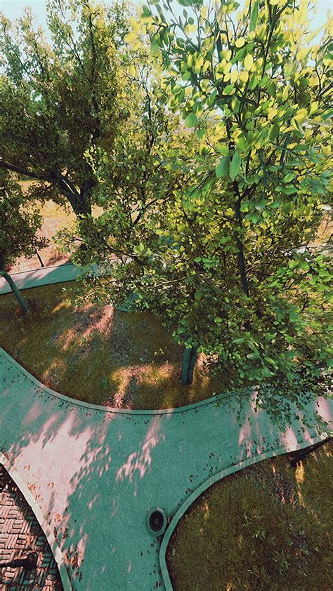 aerial view  beautiful park  stock video  vecteezy