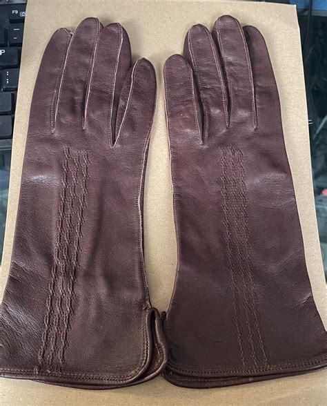 1940s Chocolate Leather Gloves Etsy In 2024 Chocolate Leather Leather Gloves Brown Leather