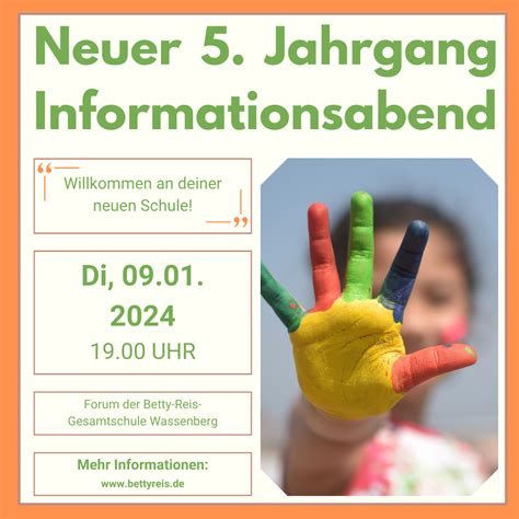 Informationsabend Zum Neuen Jahrgang Betty Reis Gesamtschule