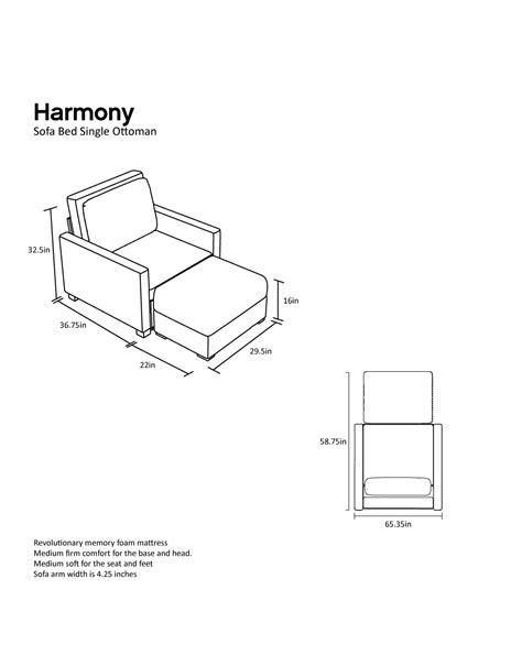 Harmony – Single Sofa Bed with Memory Foam - Expand Furniture - Folding ...