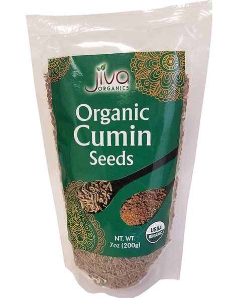 Amazon Jiva USDA Organic Cumin Seeds Whole 7oz Packaged In